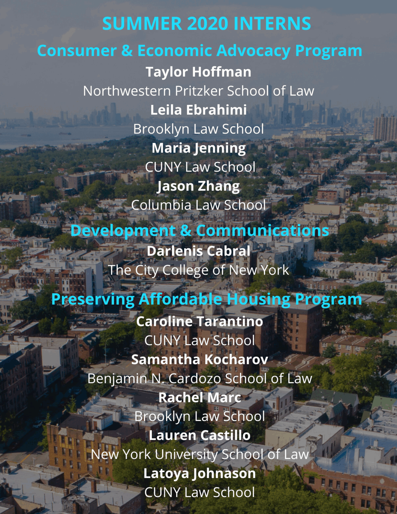 Image representation of Thank you to our summer interns!