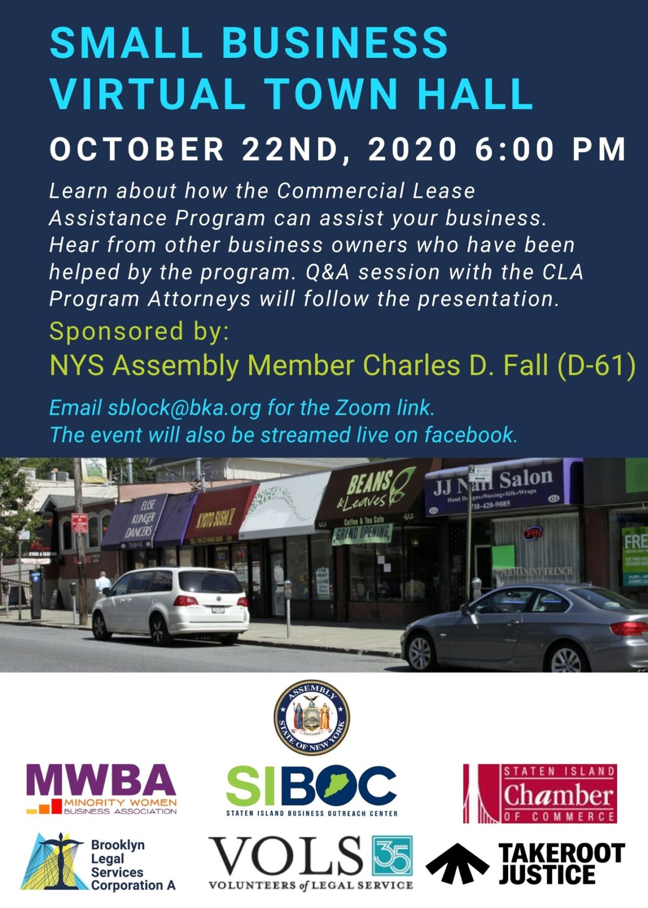 Image representation of Town Hall: Small Business Virtual Town Hall - October 22nd, 2020 at 6 pm