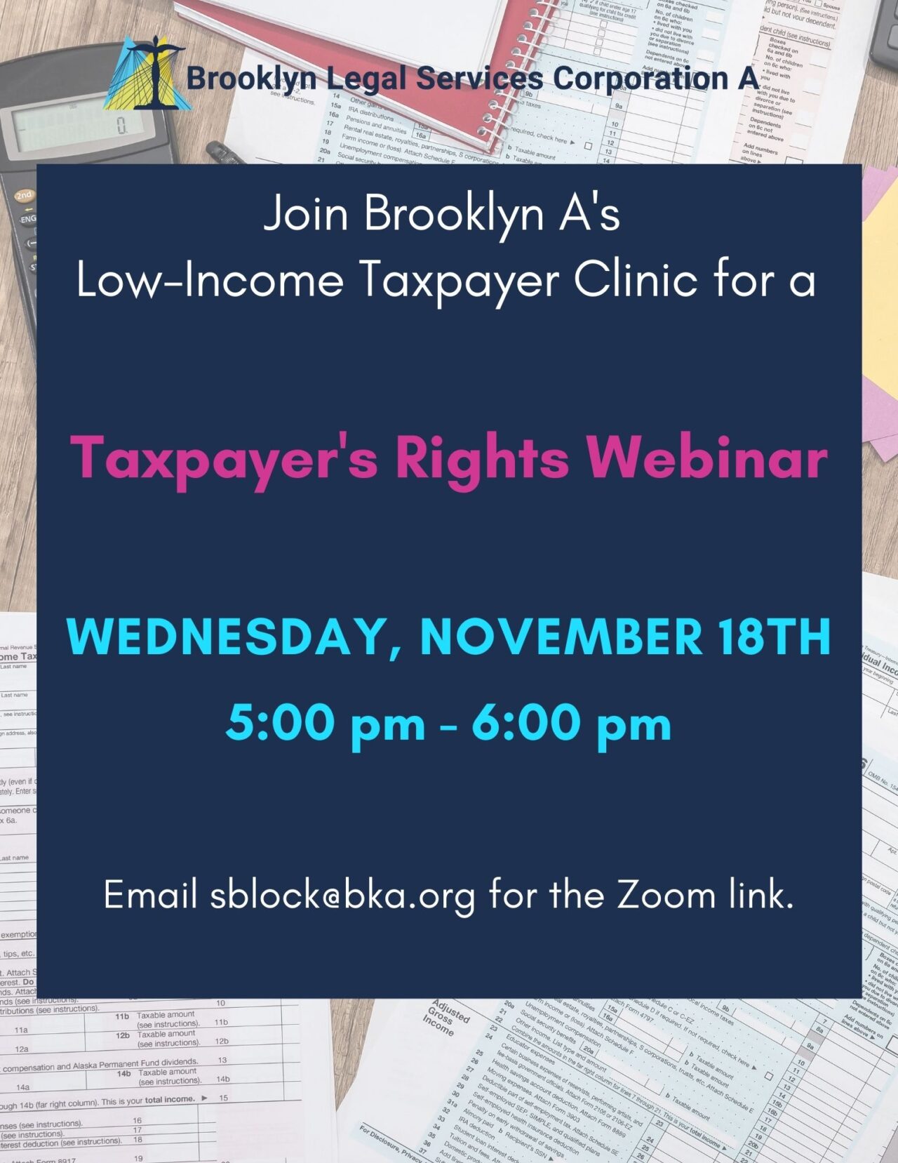 Image representation of Webinar: Taxpayer's Rights - November 18th, 2020 at 5 pm