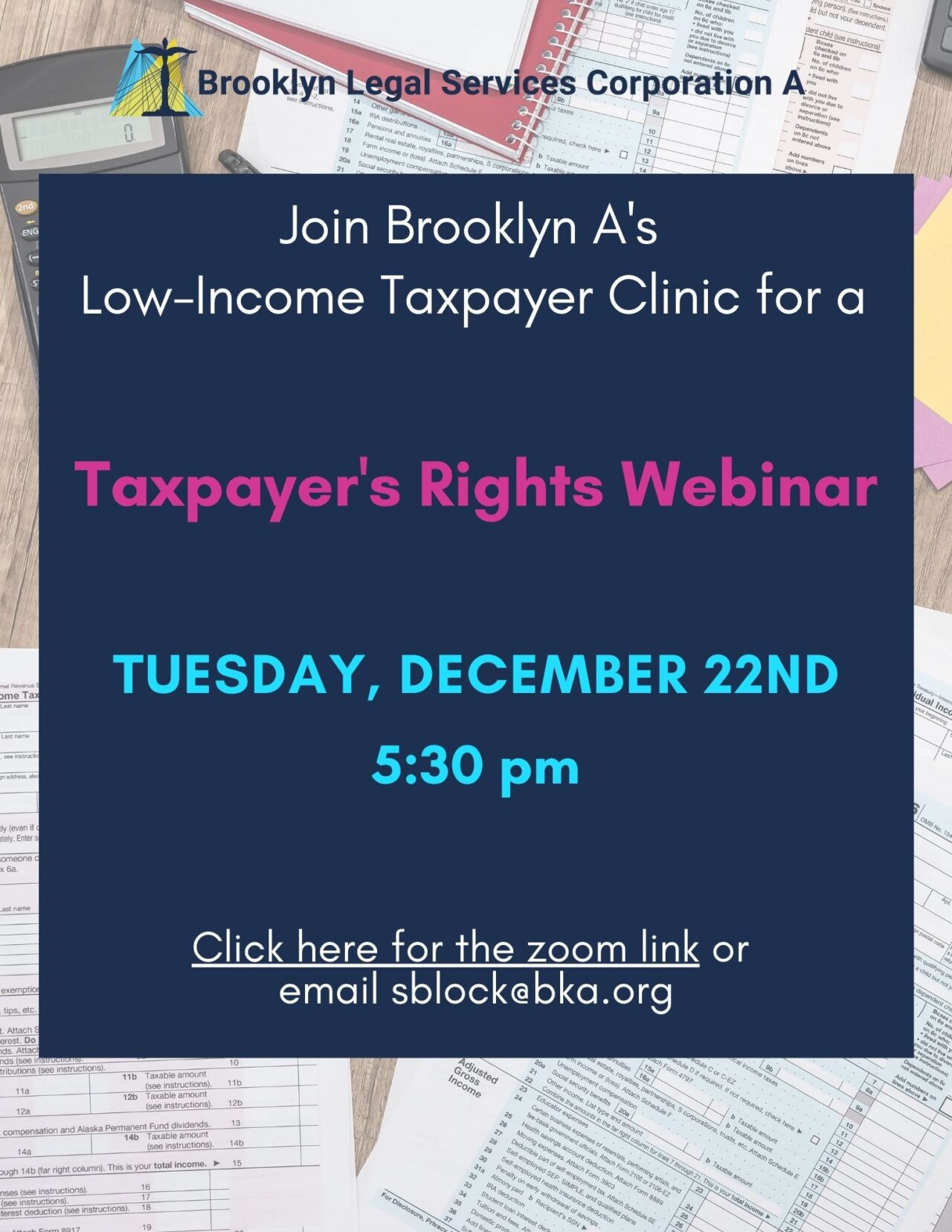 Image representation of Webinar: Taxpayer’s Rights – December 22nd, 2020 at 5:30 pm