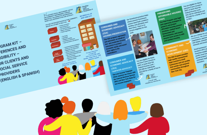 Program Kit – Services and Eligibility – for Clients and Service Providers (English and Spanish)