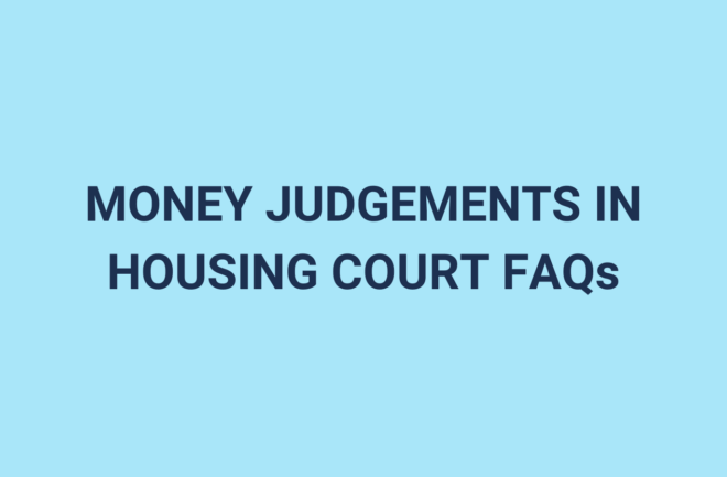 Money Judgements in Housing Court FAQs