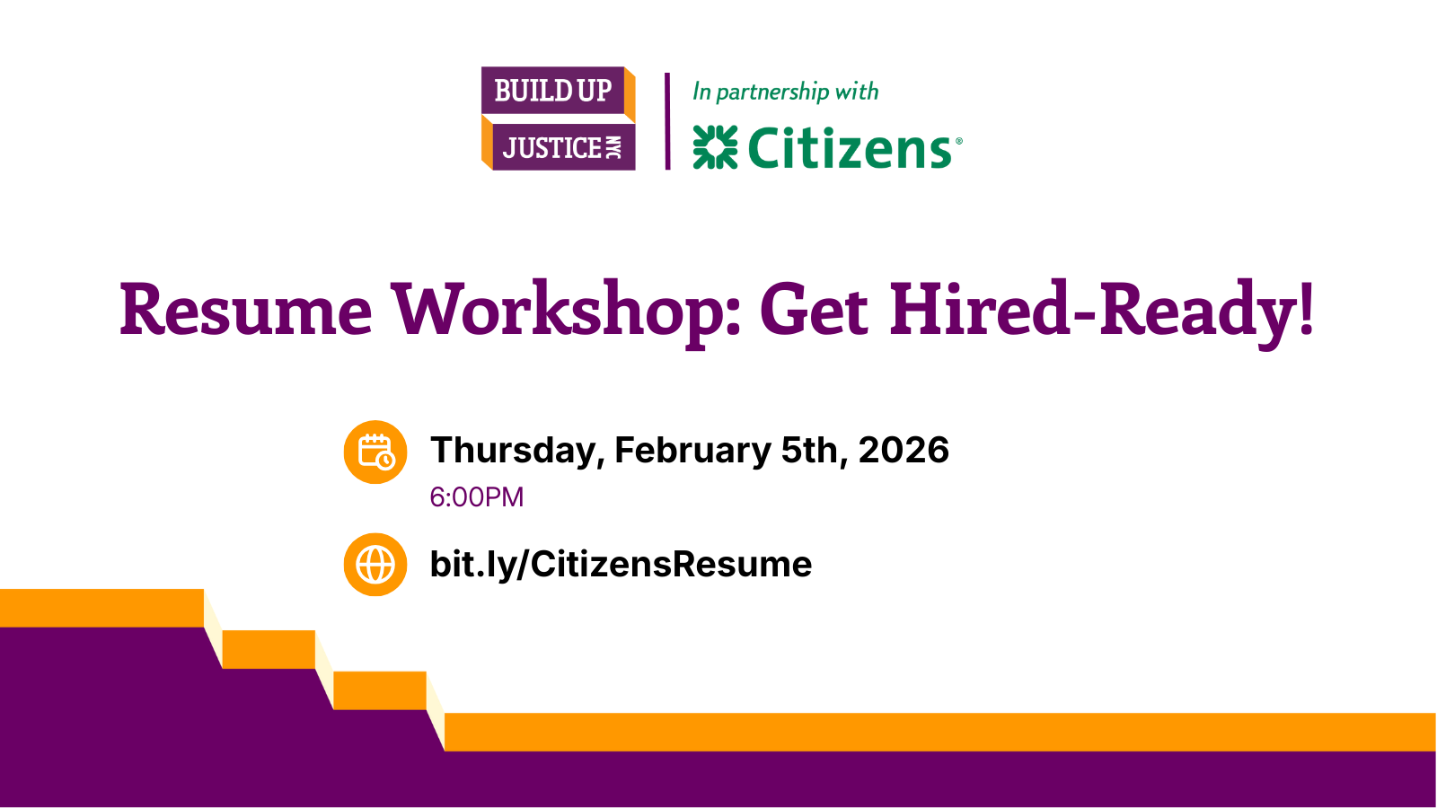 citizens and BUJNYC resume workshop